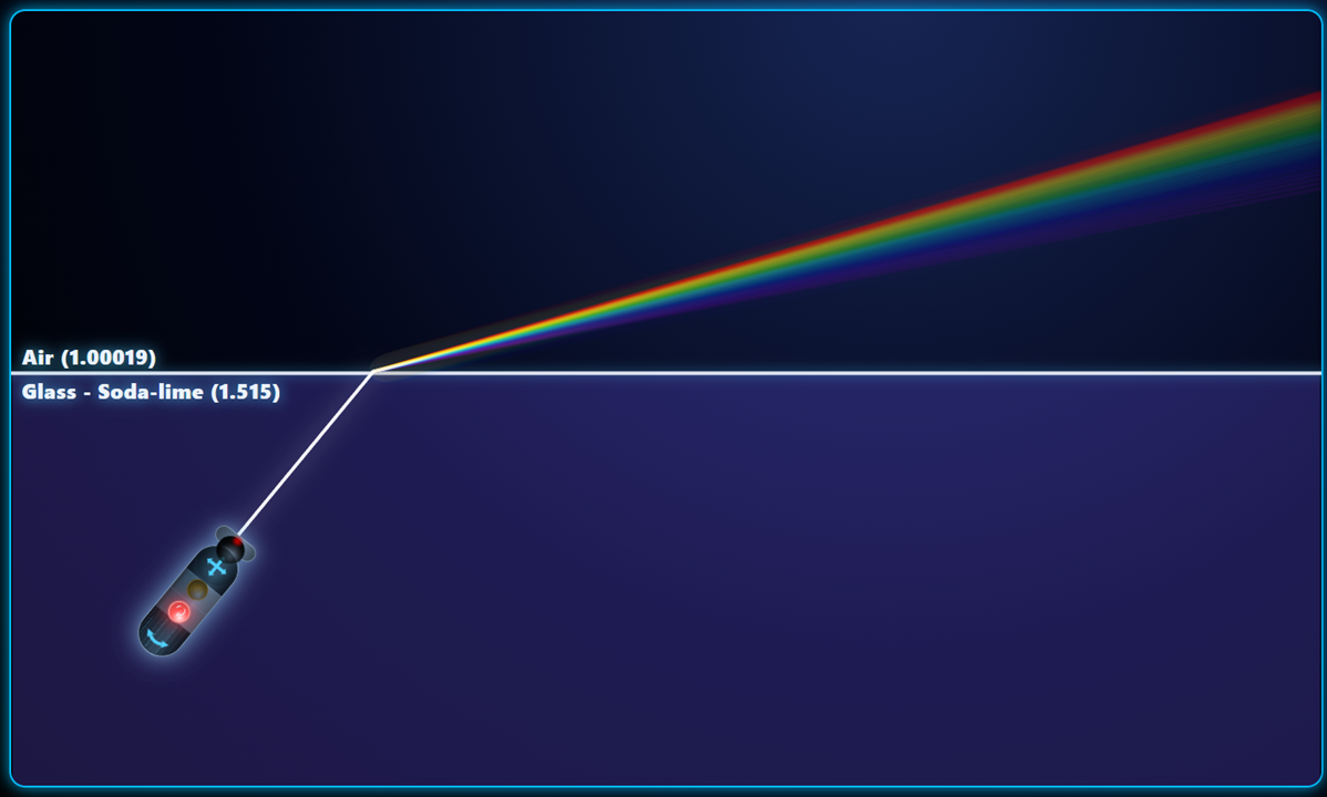 Refraction and total internal reflection screenshot